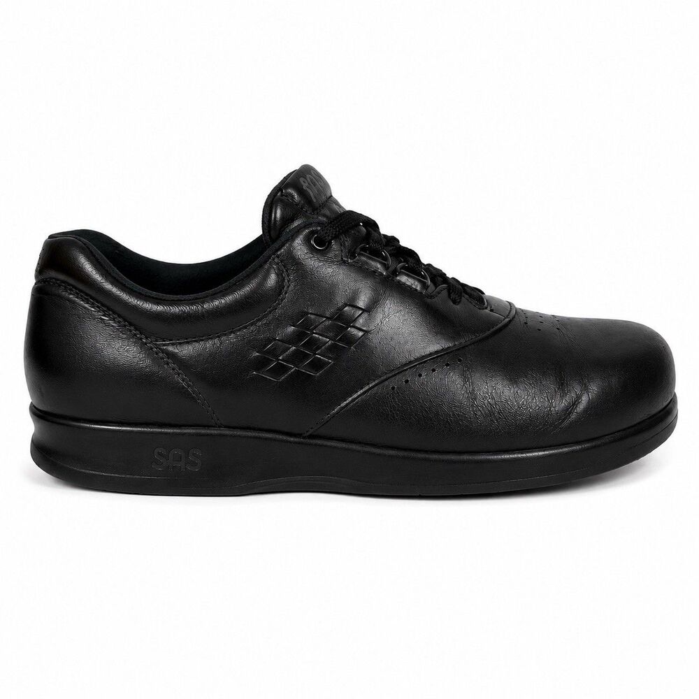 SAS Free Time Womens 9-9.5 Black Leather Walking Shoes Comfort Orthopedic USA